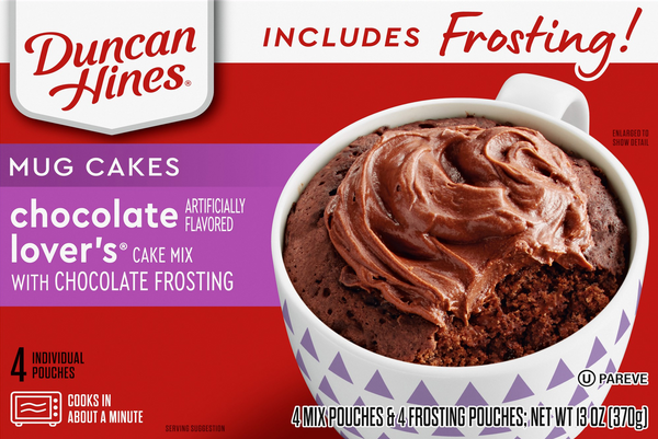 Duncan Hines Mug Cakes Chocolate Lover's Cake Mix with Chocolate