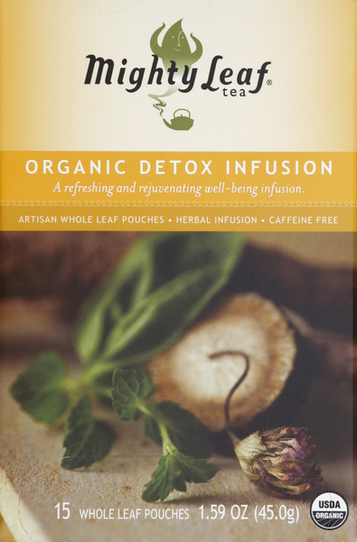 Mighty Leaf Tea Organic Detox Infusion Whole Leaf Pouches Hy Vee Aisles Online Grocery Shopping