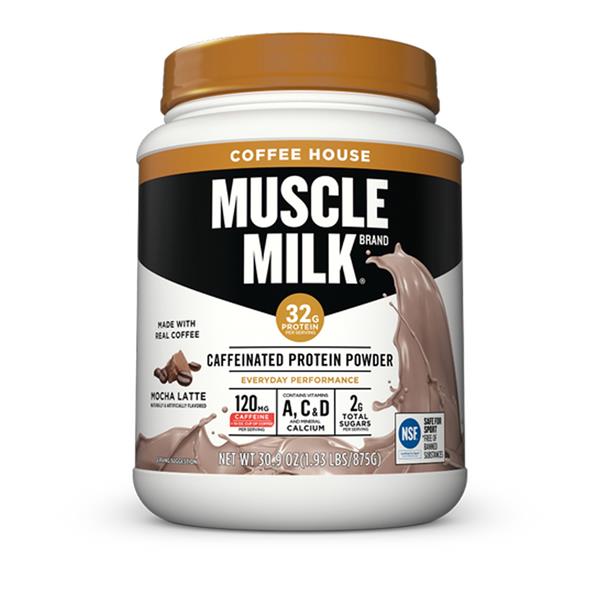Muscle Milk Coffee House Caffeinated Protein Powder Mocha Latte Hy