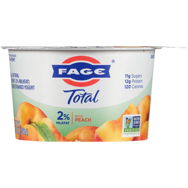 Fage Total 2% Lowfat Greek Strained Yogurt with Peach | Hy-Vee Aisles ...