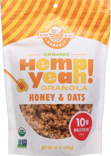 Manitoba Harvest Organic Hemp Yeah! Granola, Honey & Oats | Hy-Vee ...