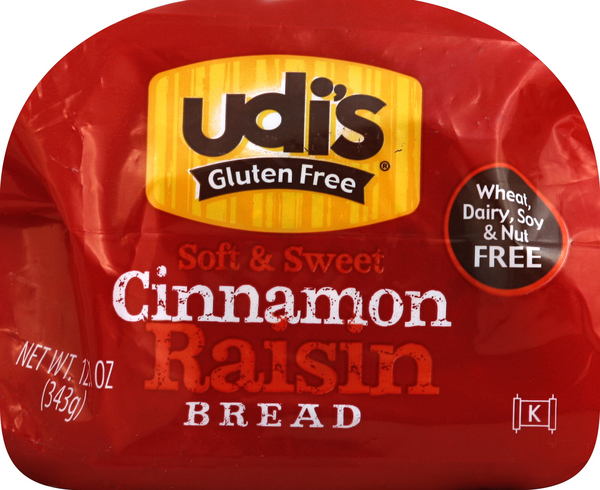 Udi's Gluten Free Cinnamon Raisin Bread | Hy-Vee Aisles Online Grocery ...