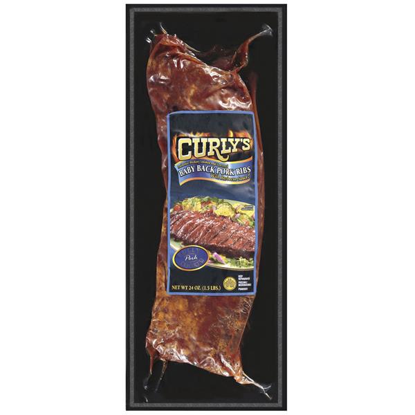 Curly's Baby Back Pork Ribs W/Barbecue Sauce HyVee Aisles Online Grocery Shopping