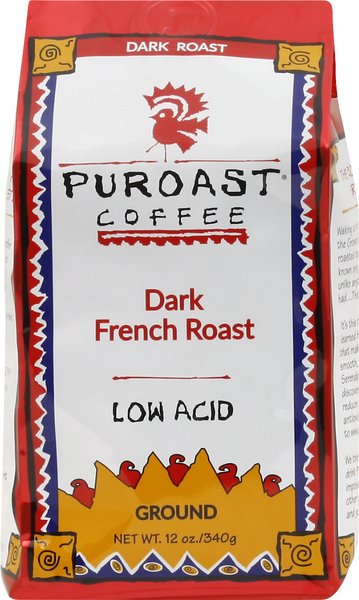Puroast Ground Dark Roast Low Acid Dark French Roast Coffee 12 oz | Hy ...