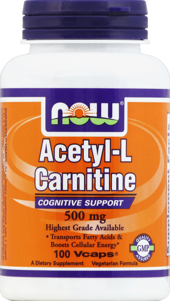 NOW Acetyl-L Carnitine, 500 Mg, Vcaps