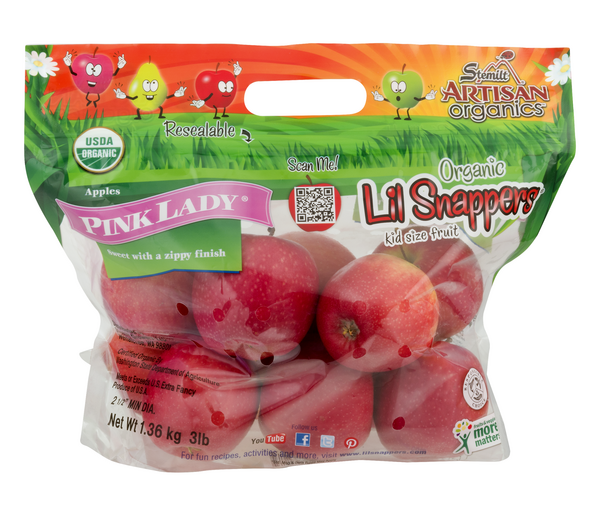 Stemilt Artisan Organics Lil Snappers Apples Pink Lady