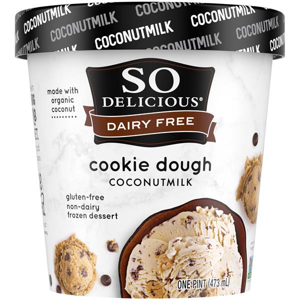 So Delicious Dairy Free Gluten Free Coconut Milk Cookie Dough Frozen ...