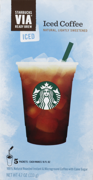 Starbucks Sweetened Iced Coffee Via Instant 10 Packets Venti Clear