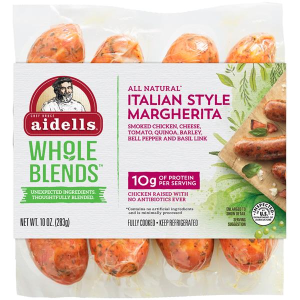 Aidells Whole Blends All Natural Smoked Chicken Links Italian Style Margherita 4 Fully Cooked Links Hy Vee Aisles Online Grocery Shopping