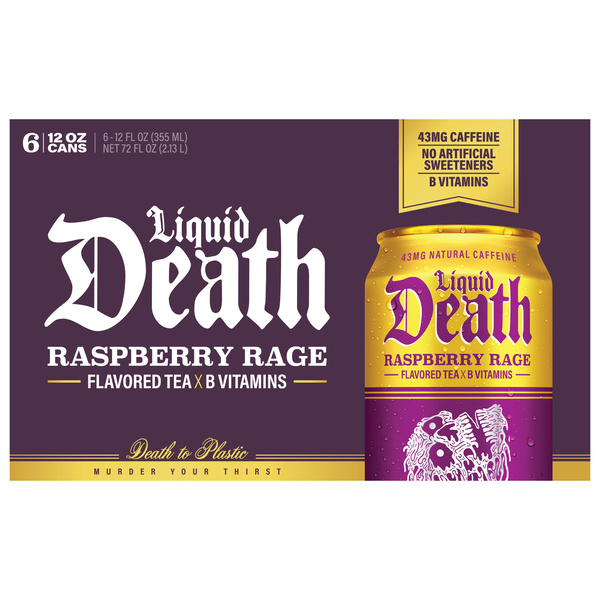 Election Raspberry Rage Vodka Liquid Death, Raspberry Rage Flavored Iced Tea, 6Pk | Hy-Vee Aisles ...