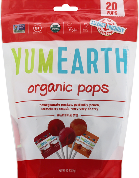 YumEarth Organic Pops 4.3 oz | Hy-Vee Aisles Online Grocery Shopping
