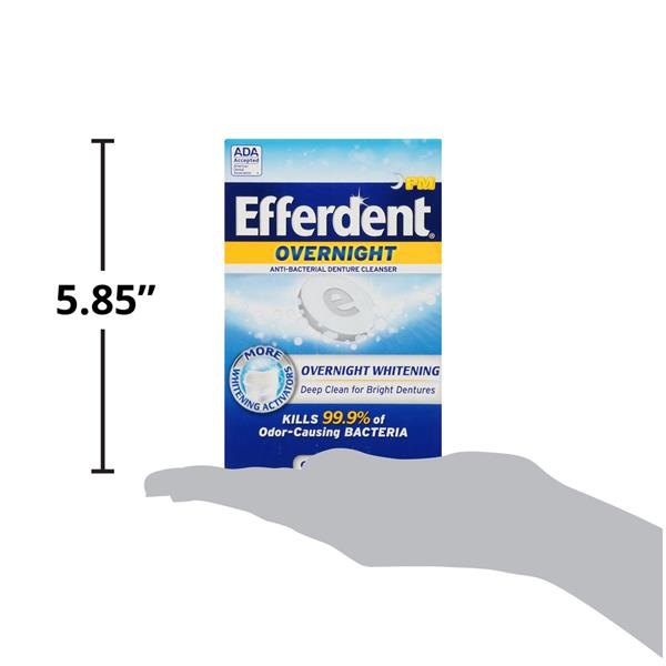 Efferdent PM Overnight AntiBacterial Denture Cleanser Tablets Value