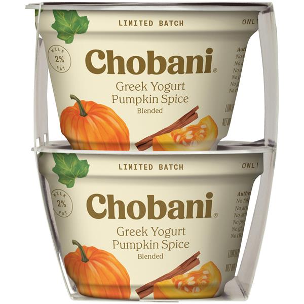 Chobani Pumpkin Spice Blended Lowfat Greek Yogurt 4Pk HyVee Aisles