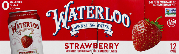 Waterloo Strawberry Sparkling Water 12pk Hy Vee Aisles Online Grocery Shopping