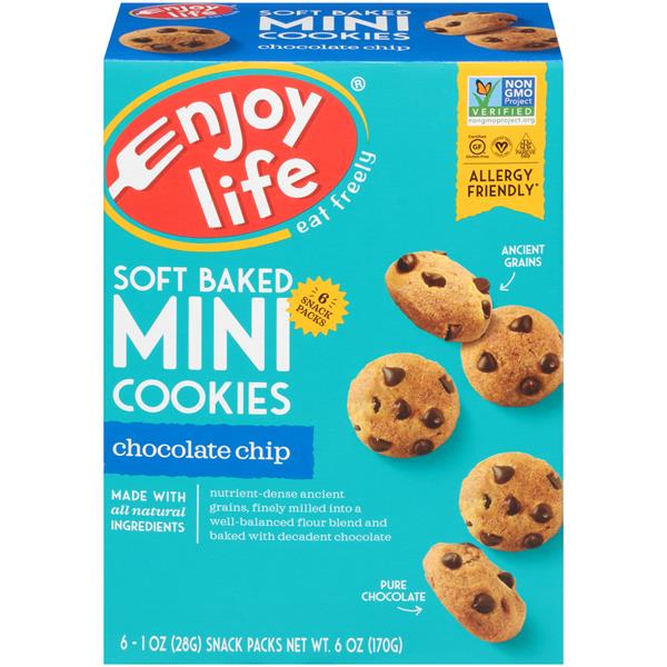Enjoy Life Soft Baked Chocolate Chip Mini Cookies 61 oz. Snack Packs