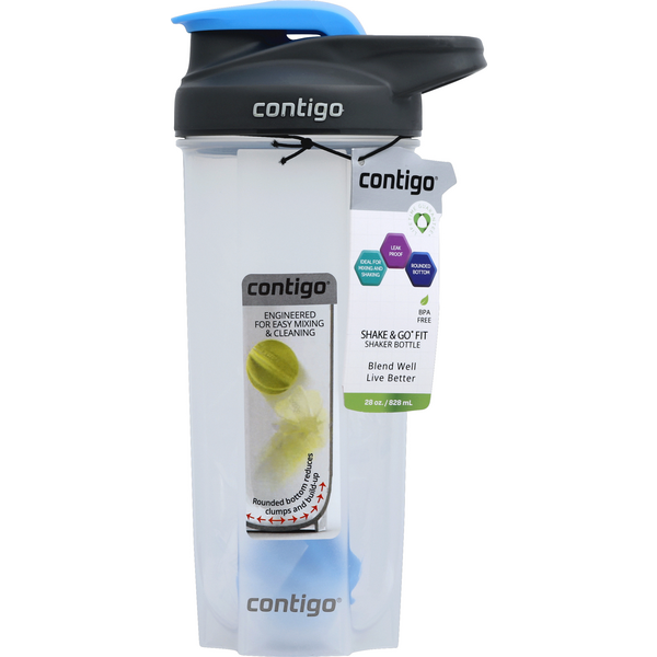 Contigo Shake & Go Fit Shaker Bottle, 28oz, Carolina Blue