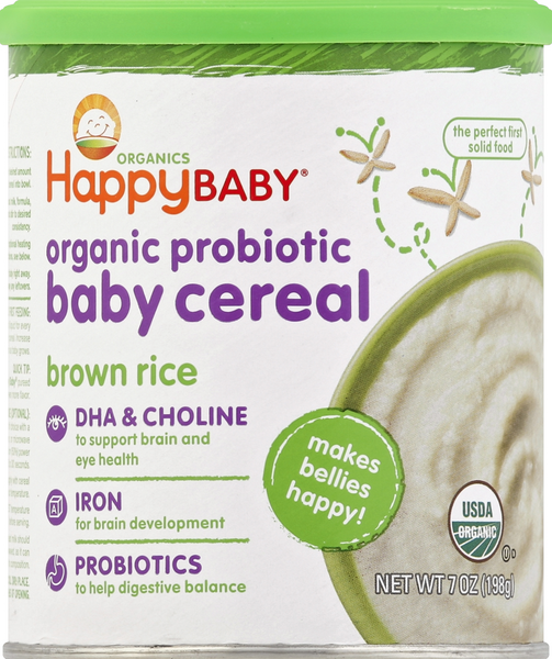 Happy baby organic probiotic sales cereal