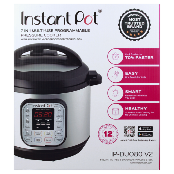 Instant Pot IP-DUO80 8 Qt 7-in-1 Multi Use Programmable Pressure