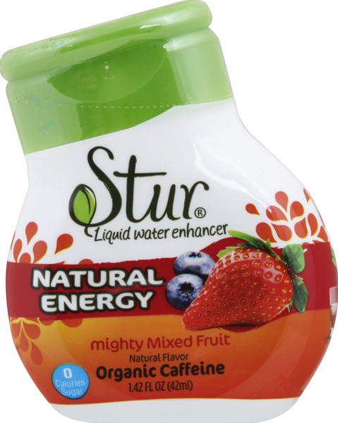 Stur Mighty Mixed Fruit Organic Caffeine Liquid Water Enhancer