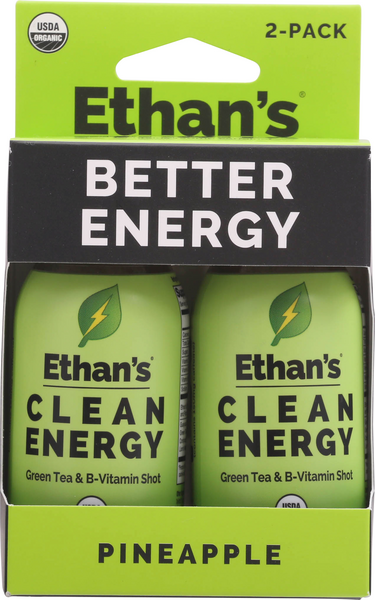 Ethan's 2-Pack Pineapple Clean Energy Shot 2 - 2 fl oz Bottles