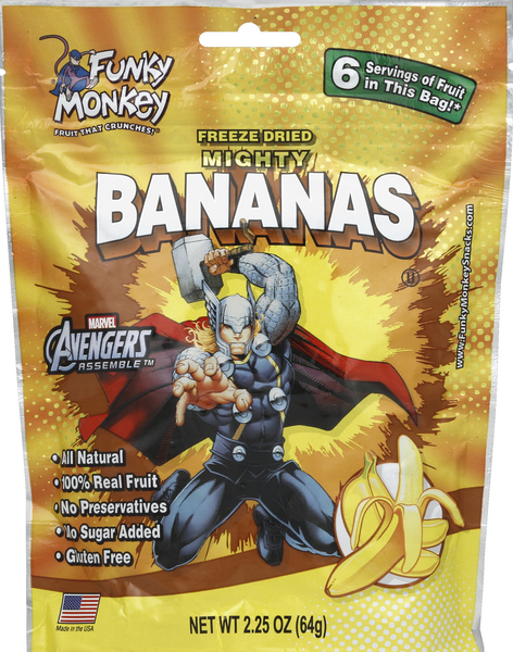 Funky Monkey Bananas Freeze Dried Mighty Marvel Avengers Assemble Hy Vee Aisles Online Grocery Shopping