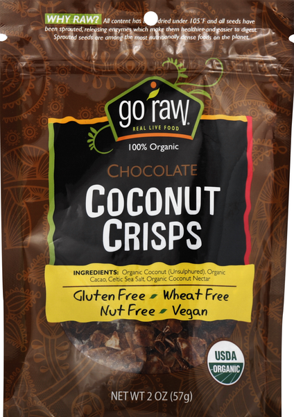 Go Raw Choco Chunk Coconut Crisps | Hy-Vee Aisles Online Grocery Shopping