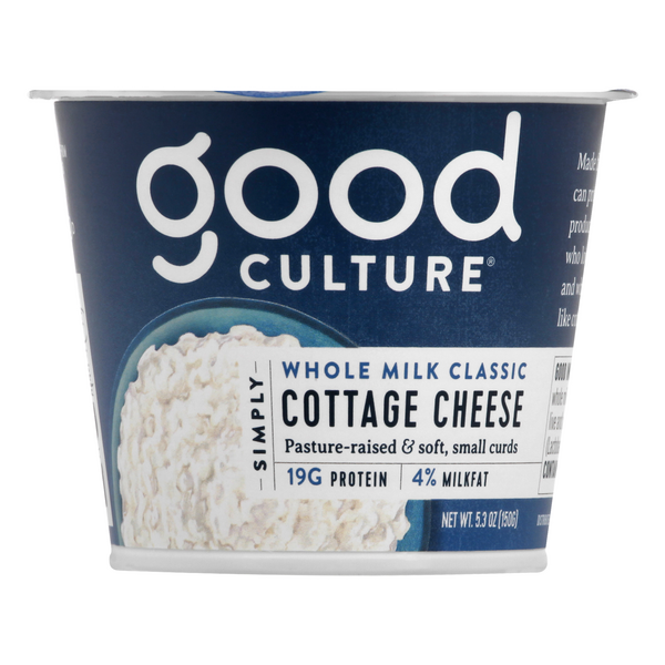 Good Culture Cottage Cheese Whole Milk Classic 4 Milkfat Hy Vee Aisles Online Grocery Shopping