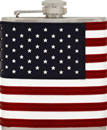 Foster & Rye AMerican FLag Flask 6oz Stainless Steel
