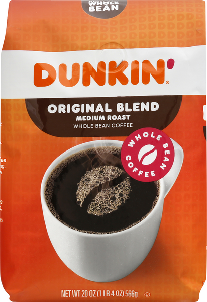 Dunkin Donuts Whole Bean Original Blend Medium Roast Hy Vee Aisles Online Grocery Shopping