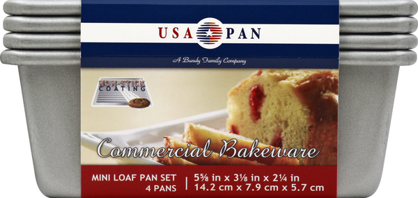 USA Pan Pan Set, Mini Loaf - 4 pans