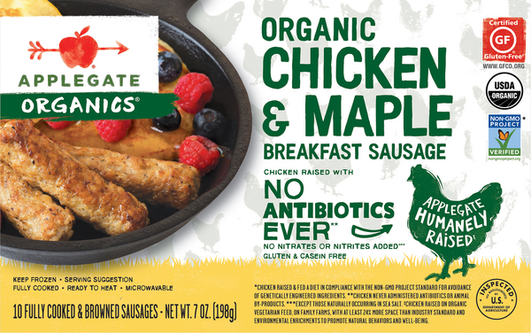 Applegate Organic Chicken & Maple Breakfast Sausage Links