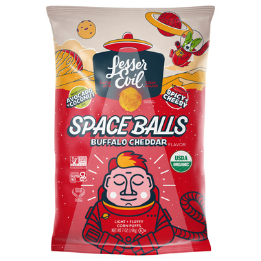 LesserEvil, Buffalo Cheddar, Space Balls, 7 oz | Hy-Vee Aisles