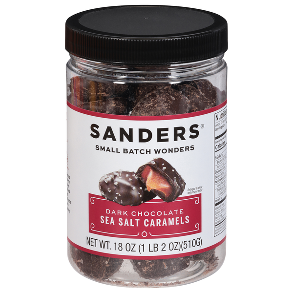Sanders Dark Chocolate Sea Salt Caramels 18 oz | Hy-Vee Aisles