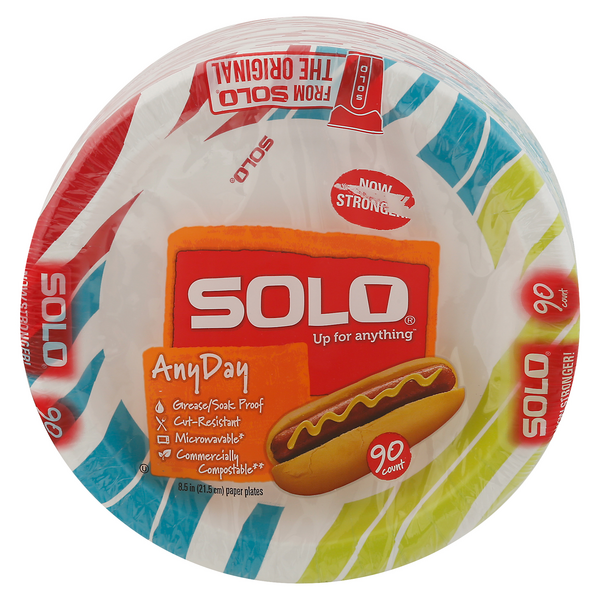 Solo Paper Plates, Heavy Duty, 6.785 Inch