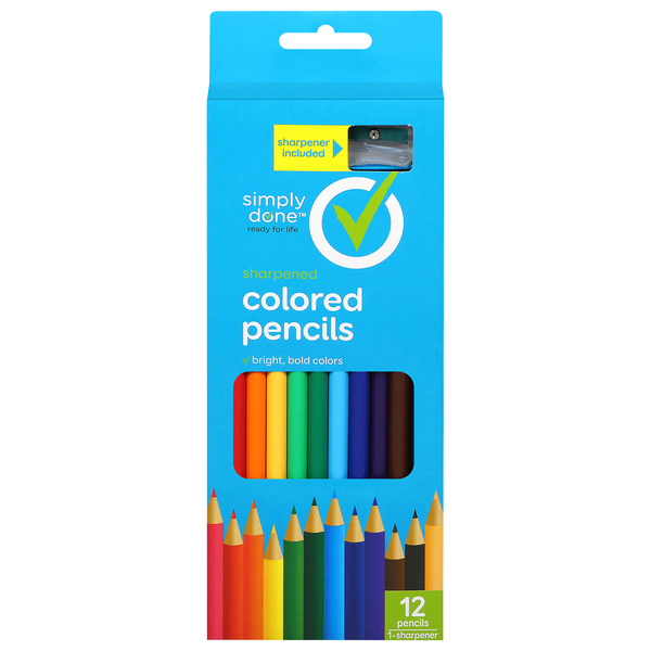 Simply Done Colored Pencils with Sharpener | Hy-Vee Aisles Online