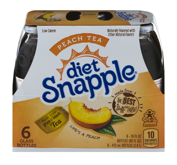 Snapple Peach Tea Drink Mix, 6-Pack