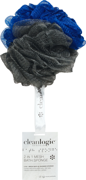 Cleanlogic 2 In 1 Mesh Bath Sponge