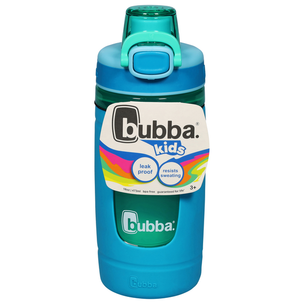 Bubba 16oz Plastic Flo Kids' Water Bottle With Silicone Sleeve