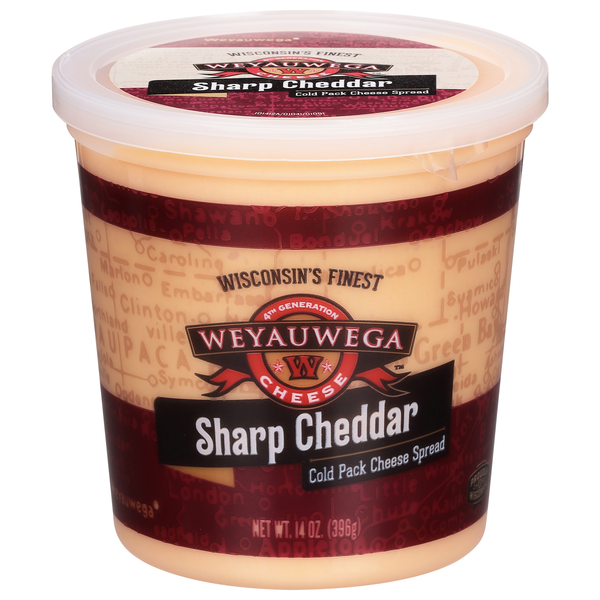 Weyauwega Cold Pack Sharp Cheddar Cheese Spread 14 oz | Hy-Vee Aisles ...