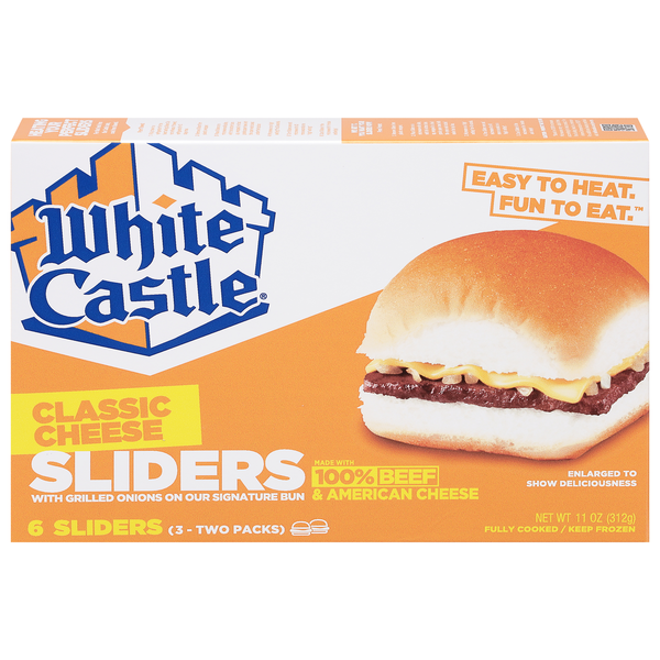 White Castle Microwaveable Cheeseburgers 6Ct | Hy-Vee Aisles