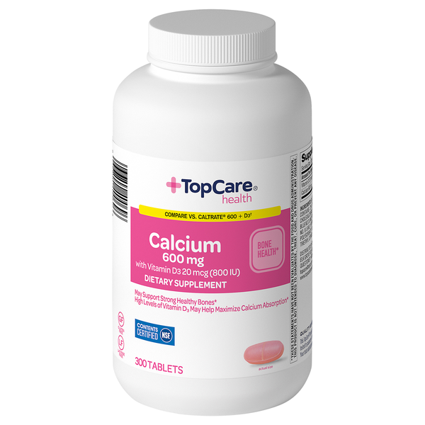 Topcal TopCare Calcium with Vitamin D3 Tablets | Hy-Vee Aisles Online Grocery ...