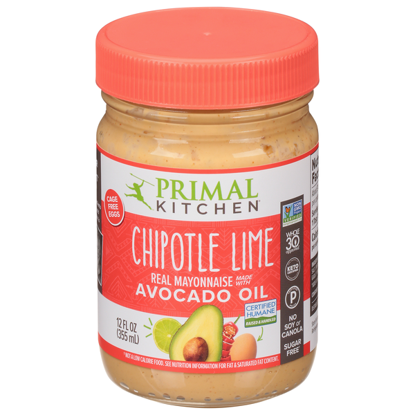 Primal Kitchen Mayonnaise, Real, Chipotle Lime - 17 fl oz