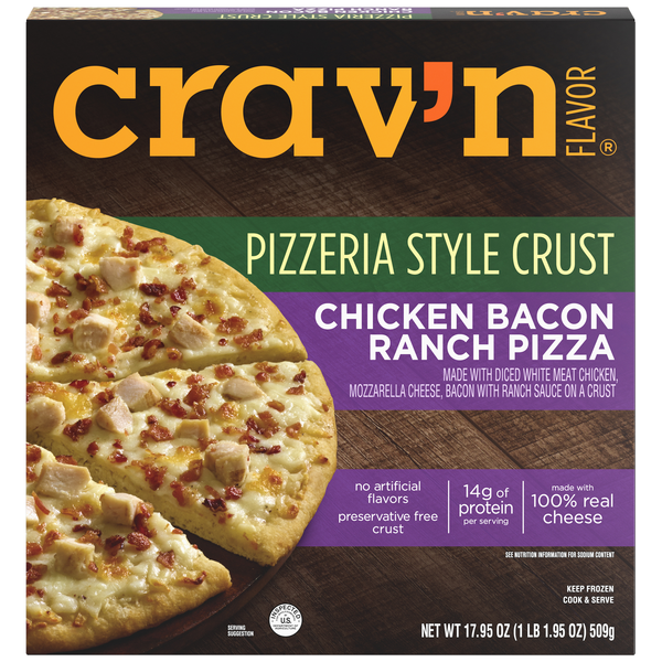 Crav'n Flavor Chicken Bacon Ranch Pizzeria Style Pizza | Hy-Vee