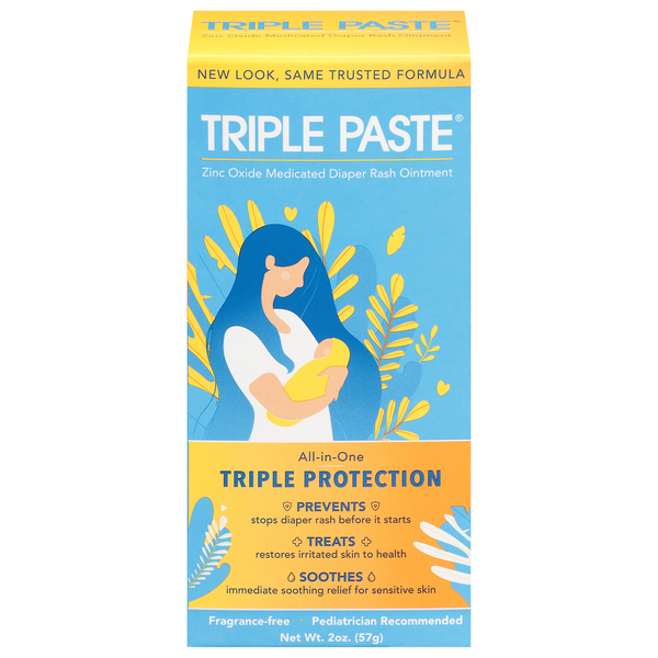 Triple Paste Zinc Oxide Medicated Diaper Rash Ointment | Hy-Vee
