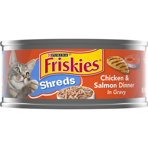 friskies chicken and salmon shreds