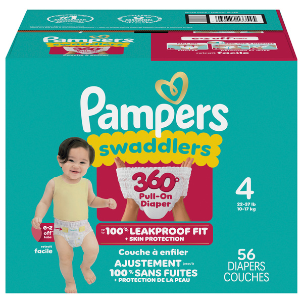 Pampers Swaddlers 360 Diapers, 4 (22-37 Lb) | Hy-Vee Aisles Online