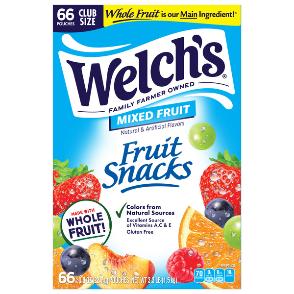 APIA GRANDAGE VICE C75ML 美品 Welch's Fruit Snacks, Mixed Fruit, Club Size, 66-0.8 oz Pouches