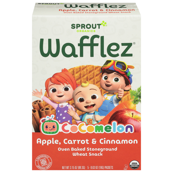 Sprout Organic Wafflez Apple Carrot Cinnamon 5-0.63 oz Packets
