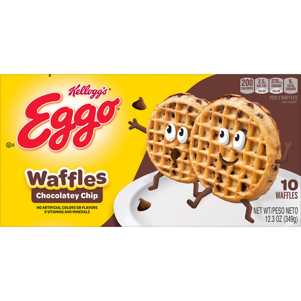 Kellogg S Eggo Chocolatey Chip Waffles 10 Ct Hy Vee Aisles Online Grocery Shopping