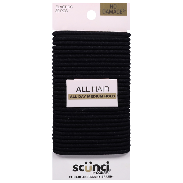 Scunci No Damage Black Hair Elastics | Hy-Vee Aisles Online